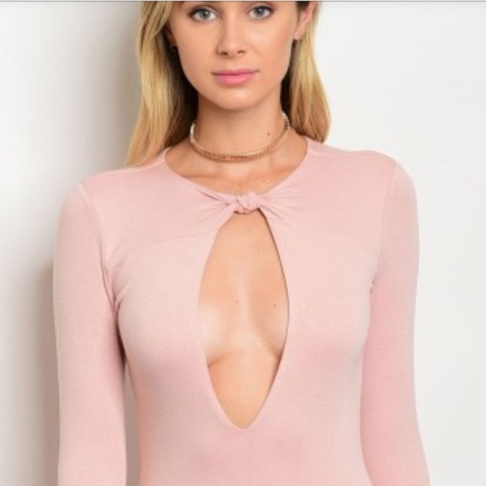 LAST 1 M💃🏻Low Key Hole Bodycon Pink Dress Sexy - Picture 3 of 3